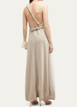 Giorgio ArmaniOne-Shoulder Gown with Braided Detail