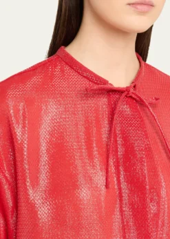 Giorgio ArmaniOversized Shiny Silk-Blend Tunic
