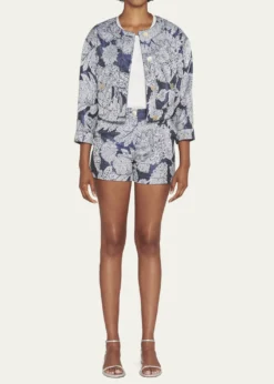 Giorgio ArmaniPaisley Crop Jacket