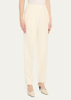 Giorgio ArmaniPleated Cady Straight-Leg Tuxedo Trousers