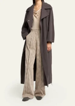 Giorgio ArmaniPleated Cotton Jacquard Tapered-Leg Trousers