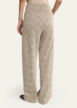 Giorgio ArmaniPleated Cotton Jacquard Tapered-Leg Trousers