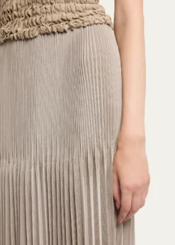 Giorgio ArmaniPleated Knit Maxi Skirt