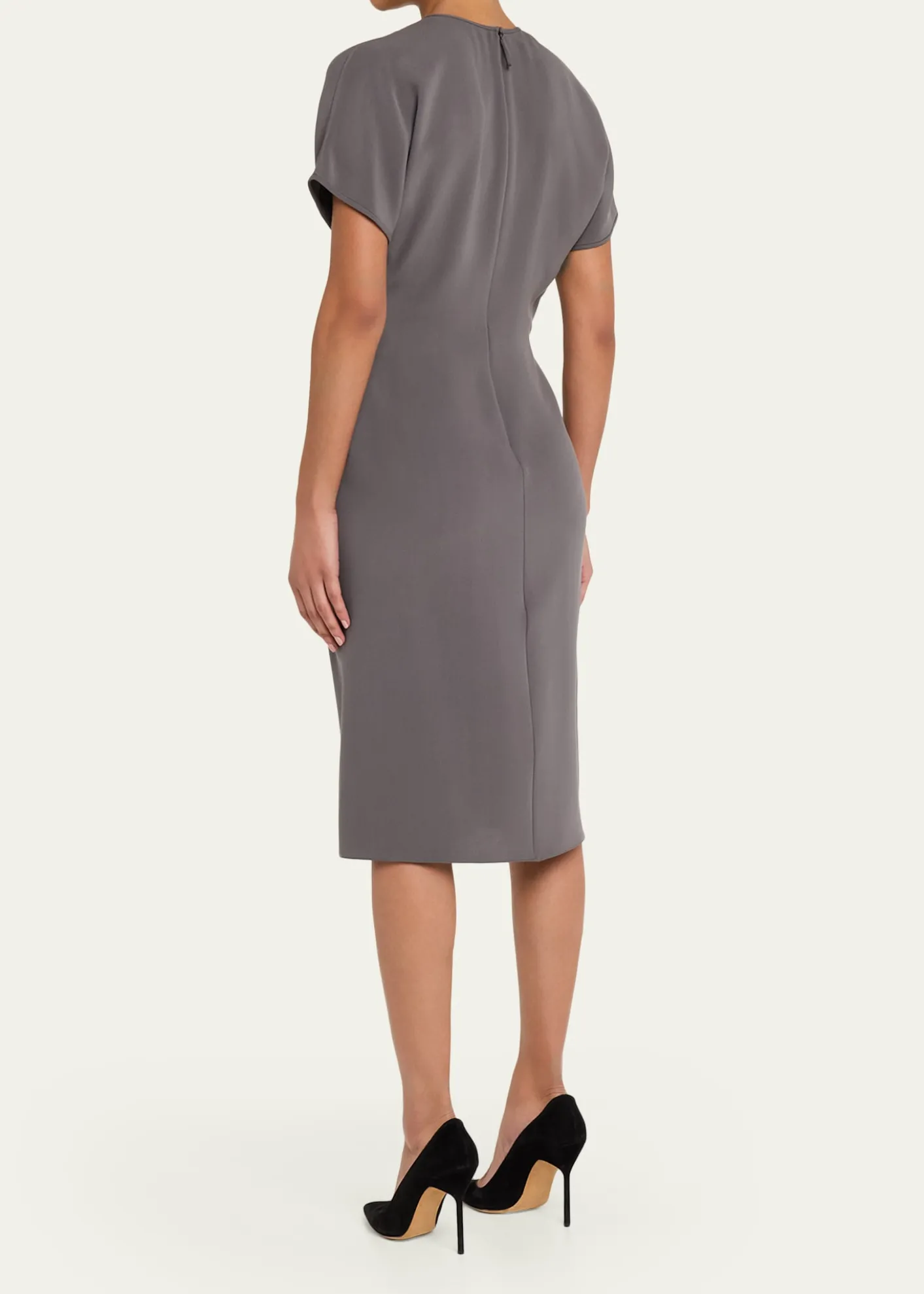 Giorgio ArmaniPleated Washed Silk Crepe Dress