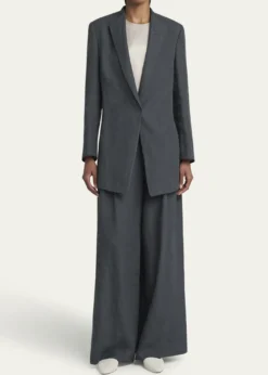 Giorgio ArmaniPleated Wide-Leg Linen Trousers
