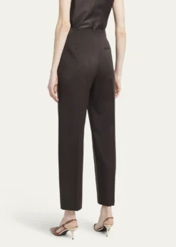 Giorgio ArmaniPleated Wool Straight-Leg Ankle Trousers