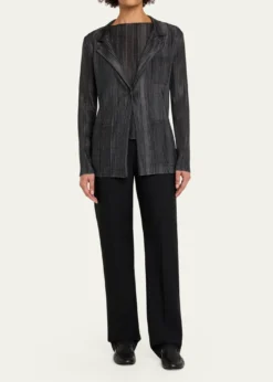 Giorgio ArmaniPlisse Jersey Jacket