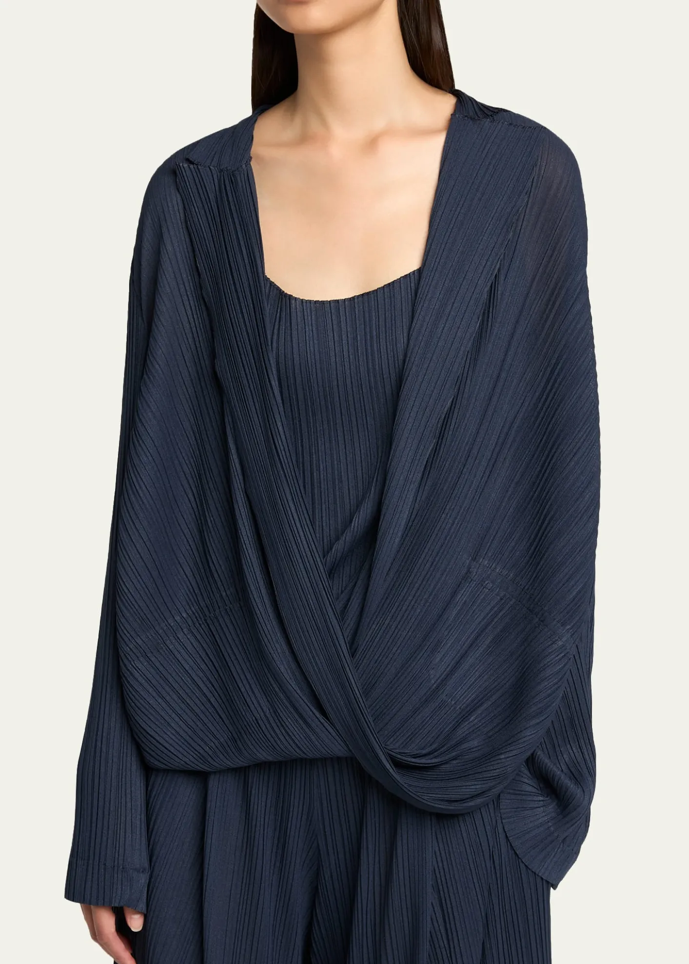 Giorgio ArmaniPlisse Jersey Layered Blouse