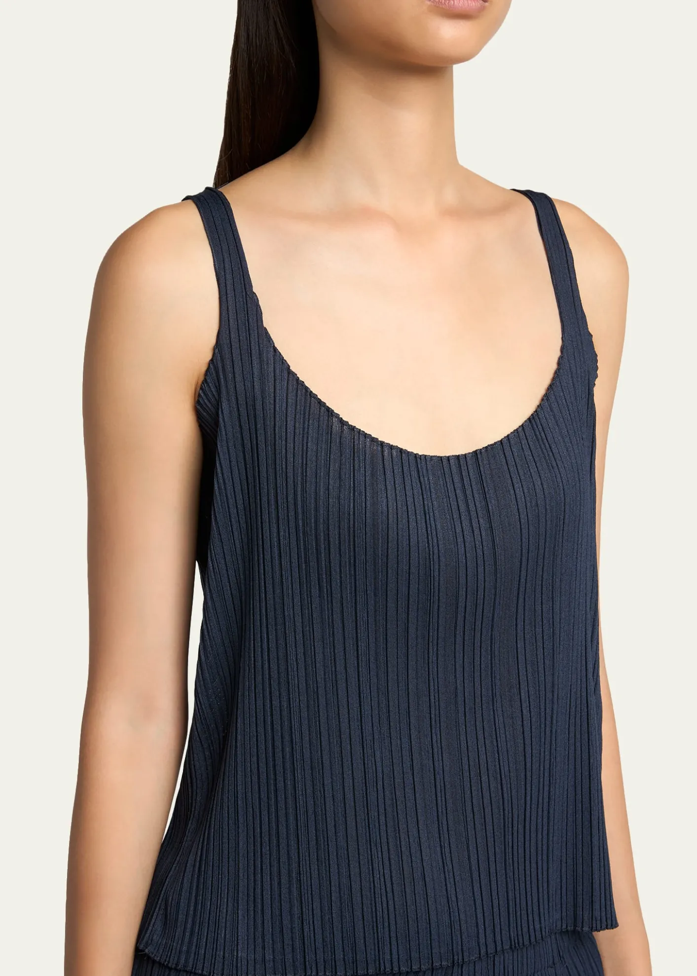 Giorgio ArmaniPlisse Jersey Layered Blouse