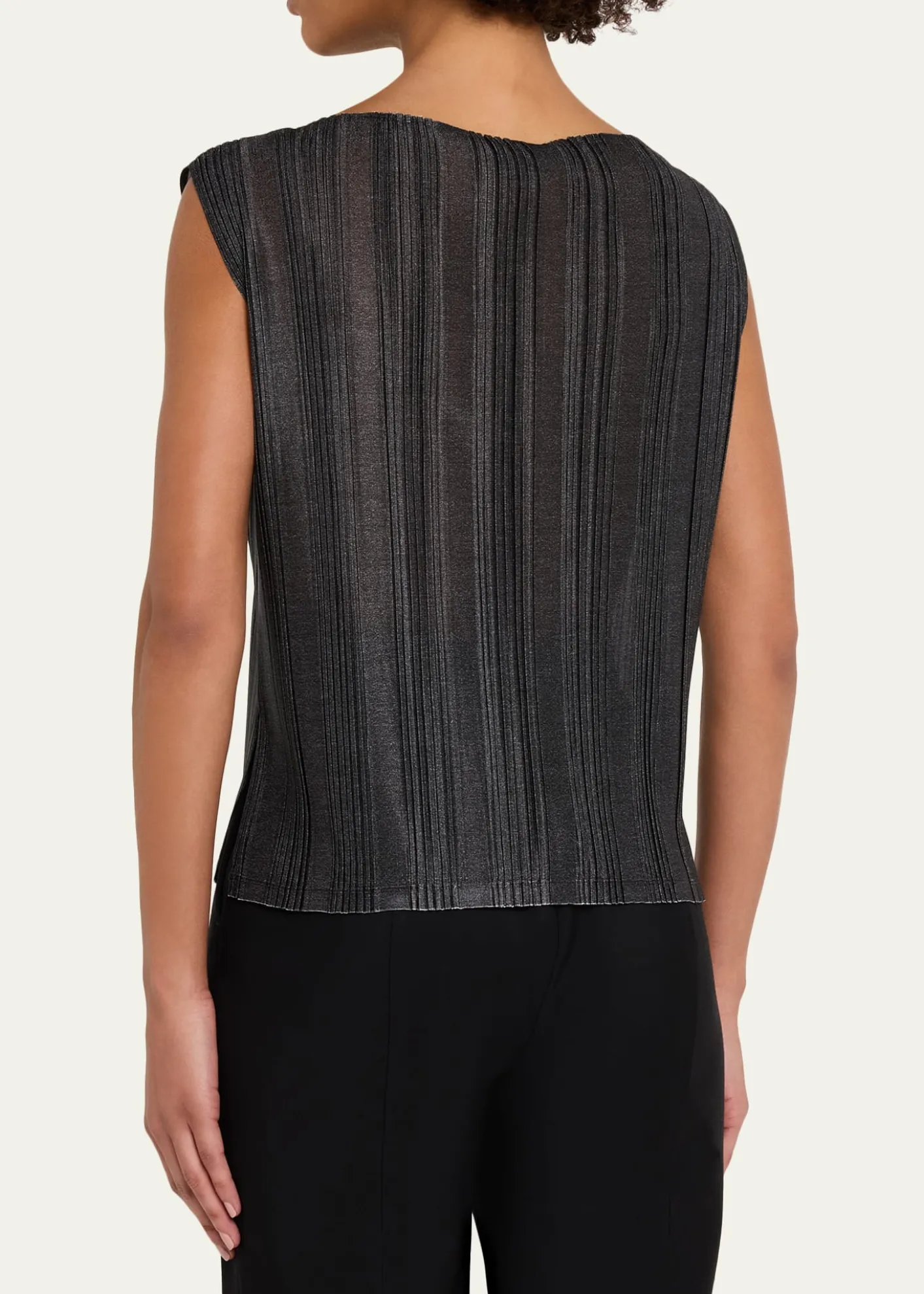 Giorgio ArmaniPlisse Jersey Sleeveless Top
