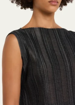 Giorgio ArmaniPlisse Jersey Sleeveless Top