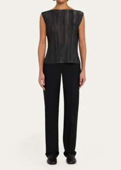 Giorgio ArmaniPlisse Jersey Sleeveless Top