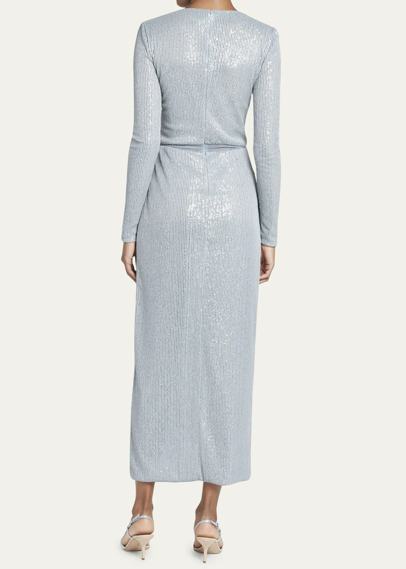 Giorgio ArmaniPlunging Sequined Knit Dress