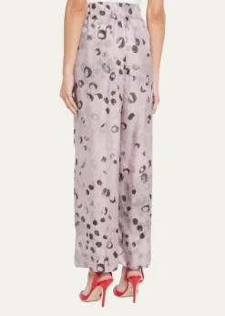 Giorgio ArmaniPrinted Silk Wide-Leg Pants
