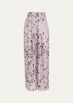 Giorgio ArmaniPrinted Silk Wide-Leg Pants