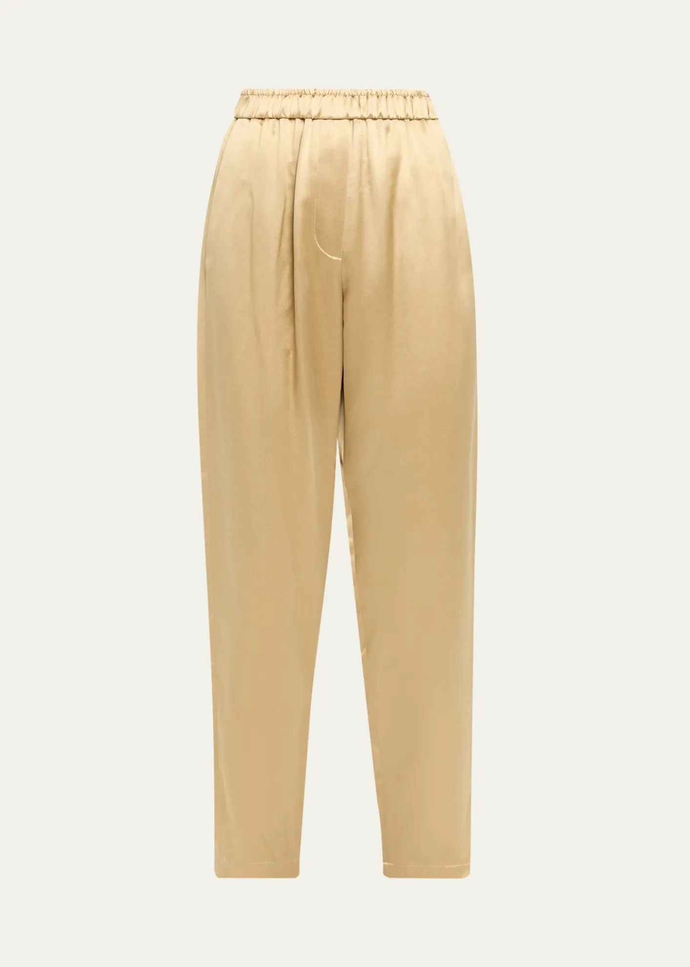 Giorgio ArmaniRelaxed-Leg Silk Pull-On Trousers