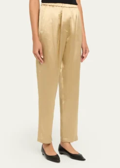Giorgio ArmaniRelaxed-Leg Silk Pull-On Trousers