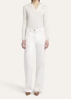 Giorgio ArmaniRibbed Cashmere Silk Top