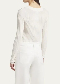 Giorgio ArmaniRibbed Cashmere Silk Top