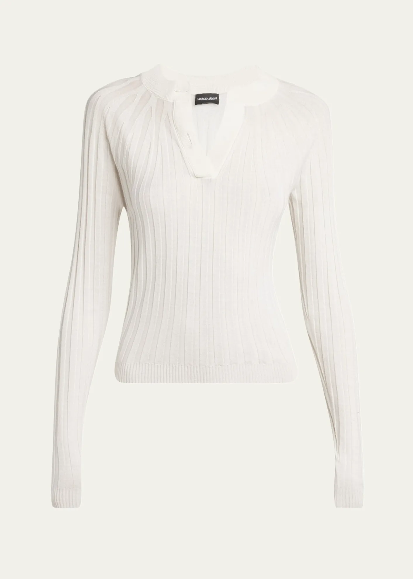 Giorgio ArmaniRibbed Cashmere Silk Top