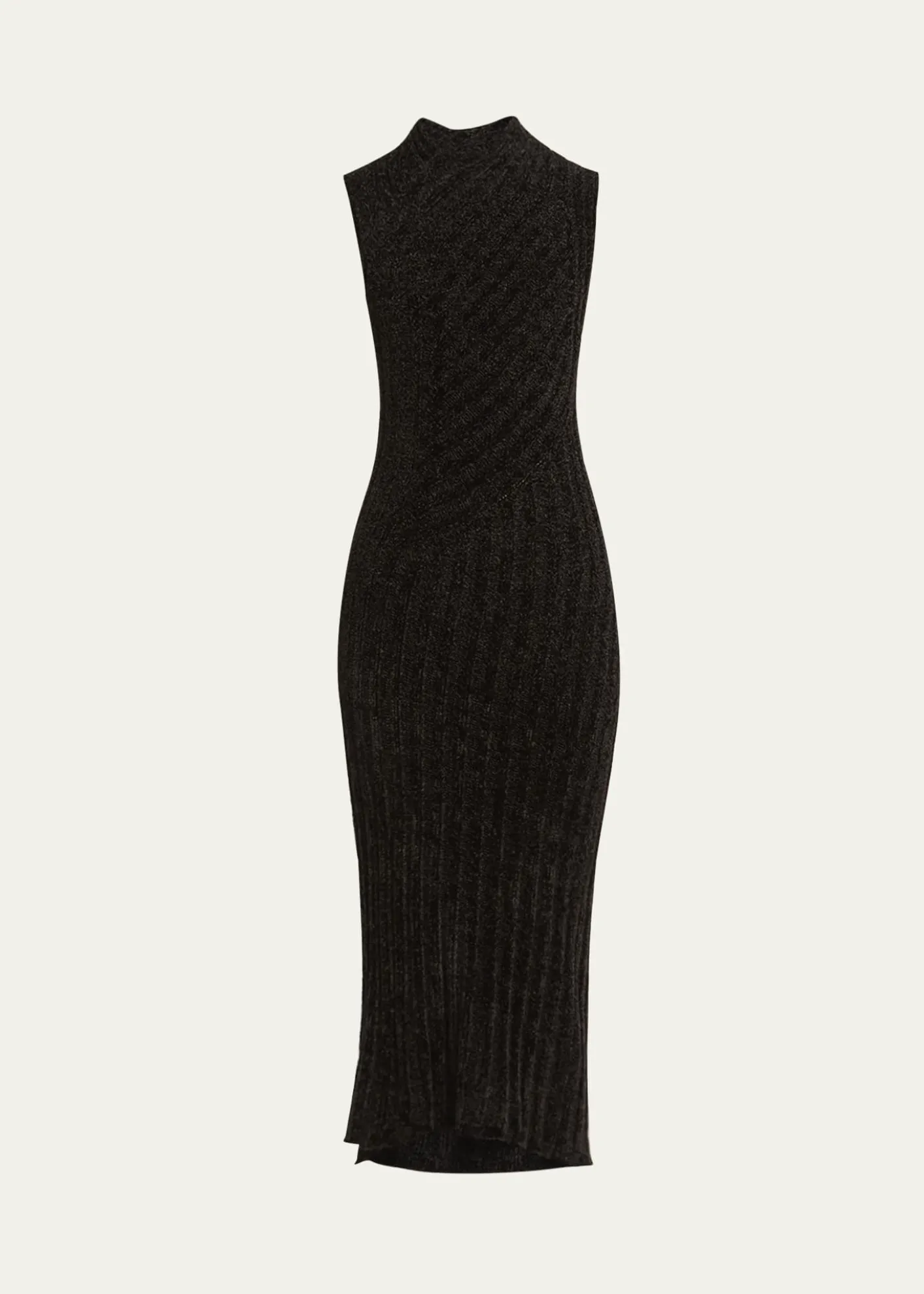 Giorgio ArmaniRibbed Chenille Sleeveless Midi Dress