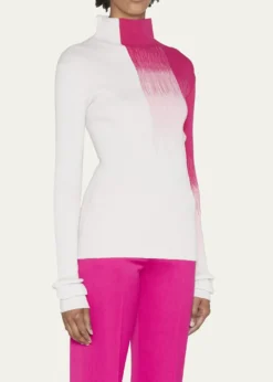 Giorgio ArmaniRibbed Ombre Turtleneck Sweater
