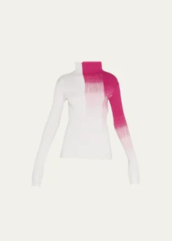 Giorgio ArmaniRibbed Ombre Turtleneck Sweater
