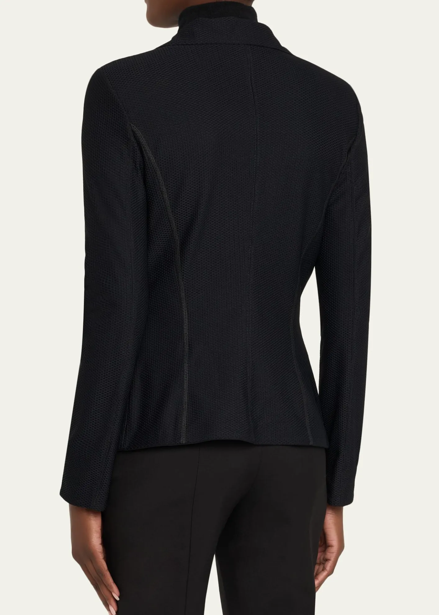 Giorgio ArmaniRice Stitch Jersey Single-Breasted Jacket