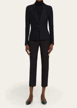 Giorgio ArmaniRice Stitch Jersey Single-Breasted Jacket