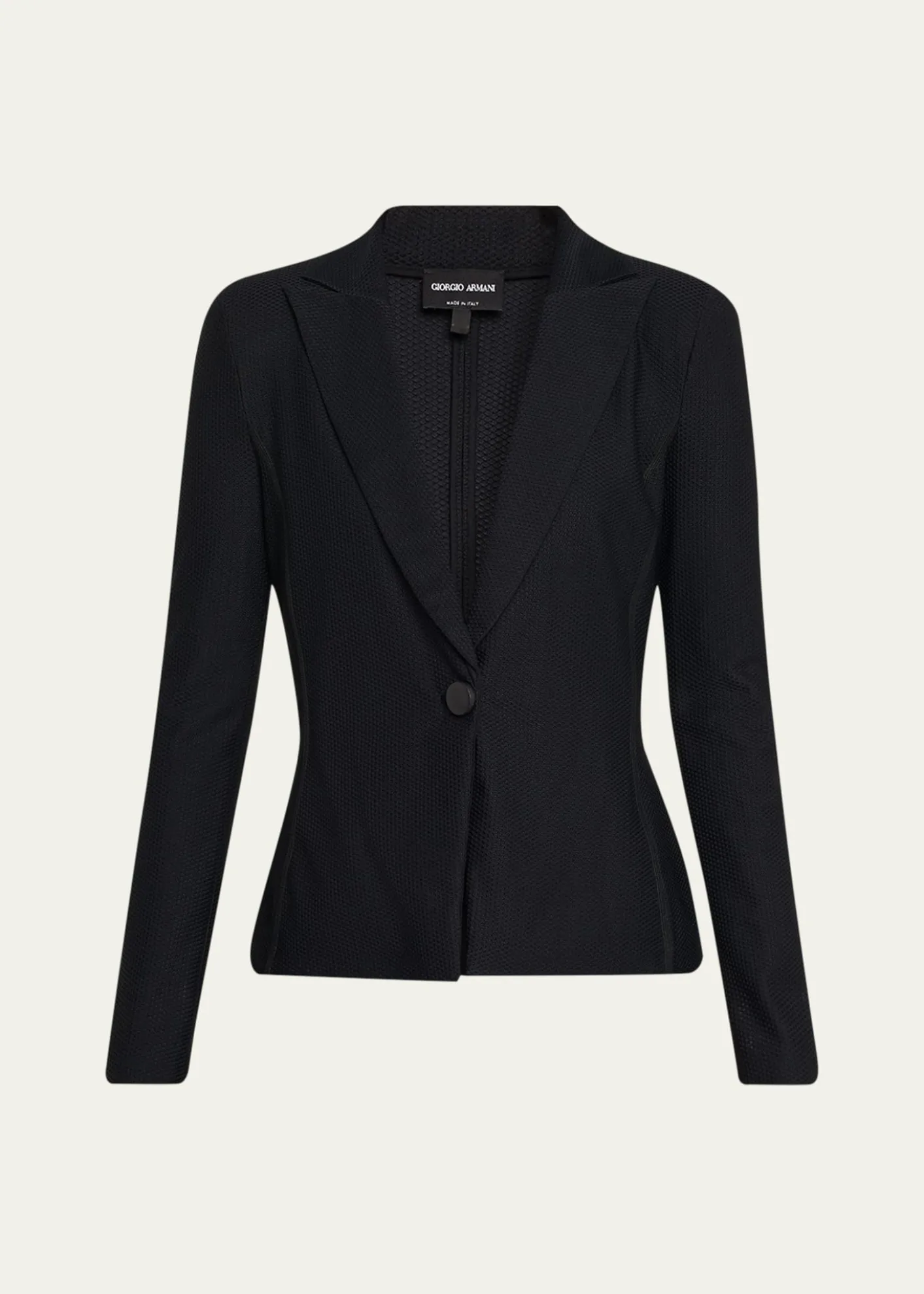 Giorgio ArmaniRice Stitch Jersey Single-Breasted Jacket