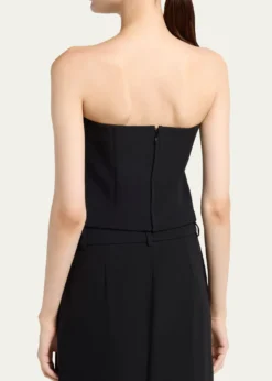Giorgio ArmaniRosette Strapless Silk Top