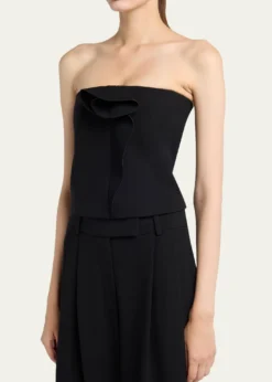 Giorgio ArmaniRosette Strapless Silk Top