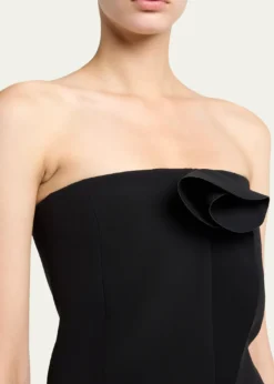Giorgio ArmaniRosette Strapless Silk Top