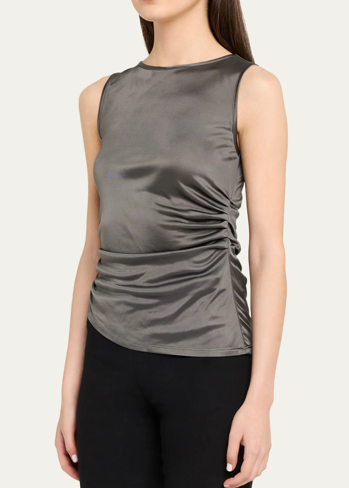 Giorgio ArmaniRuched Jersey Sleeveless Top