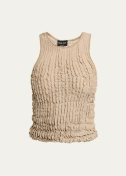 Giorgio ArmaniRuffle Knit Tank Top