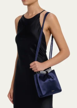 Giorgio ArmaniSatin Shoulder Bag with Rhinestone Detail
