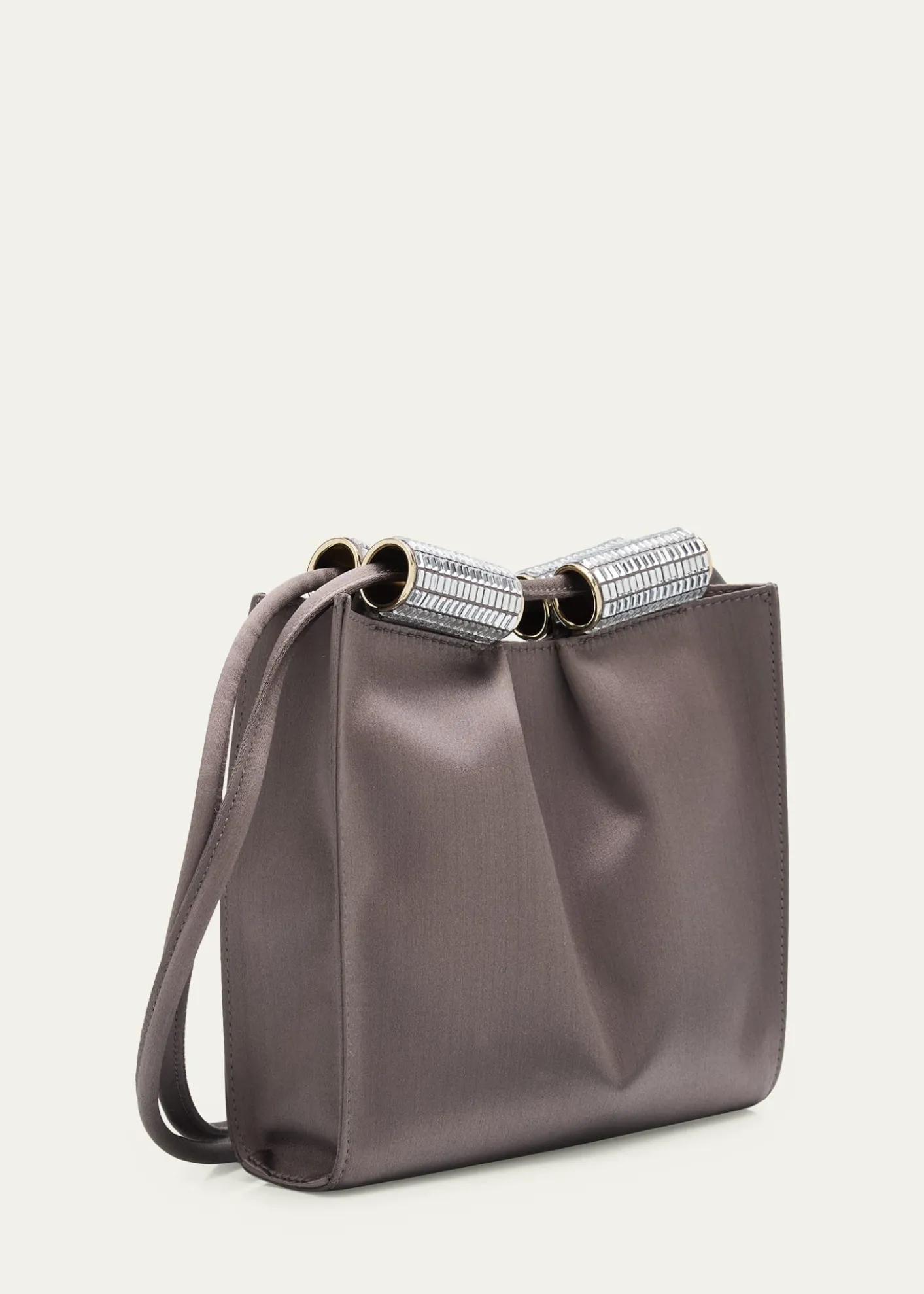 Giorgio ArmaniSatin Shoulder Bag with Rhinestone Detail