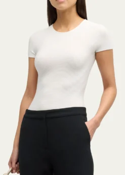 Giorgio ArmaniScoop-Neck Short-Sleeve Ribbed Tee