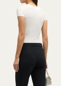 Giorgio ArmaniScoop-Neck Short-Sleeve Ribbed Tee