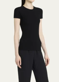 Giorgio ArmaniScoop-Neck Short-Sleeve Tee, Black