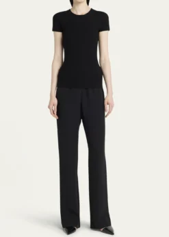 Giorgio ArmaniScoop-Neck Short-Sleeve Tee, Black