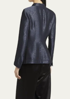 Giorgio ArmaniSequin Jacquard Single-Breasted Evening Jacket