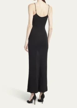 Giorgio ArmaniSheer Skirt Panel Jersey Dress