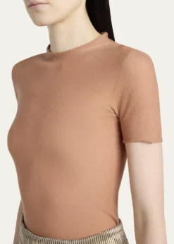 Giorgio ArmaniShort Sleeve Cotton Sweater