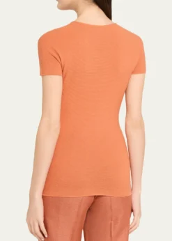 Giorgio ArmaniShort-Sleeve Crewneck Sweater