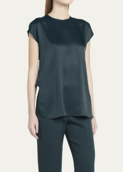 Giorgio ArmaniShort Sleeve Silk Blouse