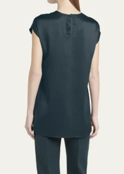 Giorgio ArmaniShort Sleeve Silk Blouse