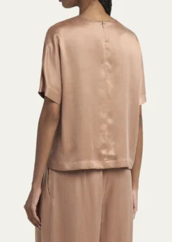 Giorgio ArmaniShort Sleeve Viscose-Blend Top