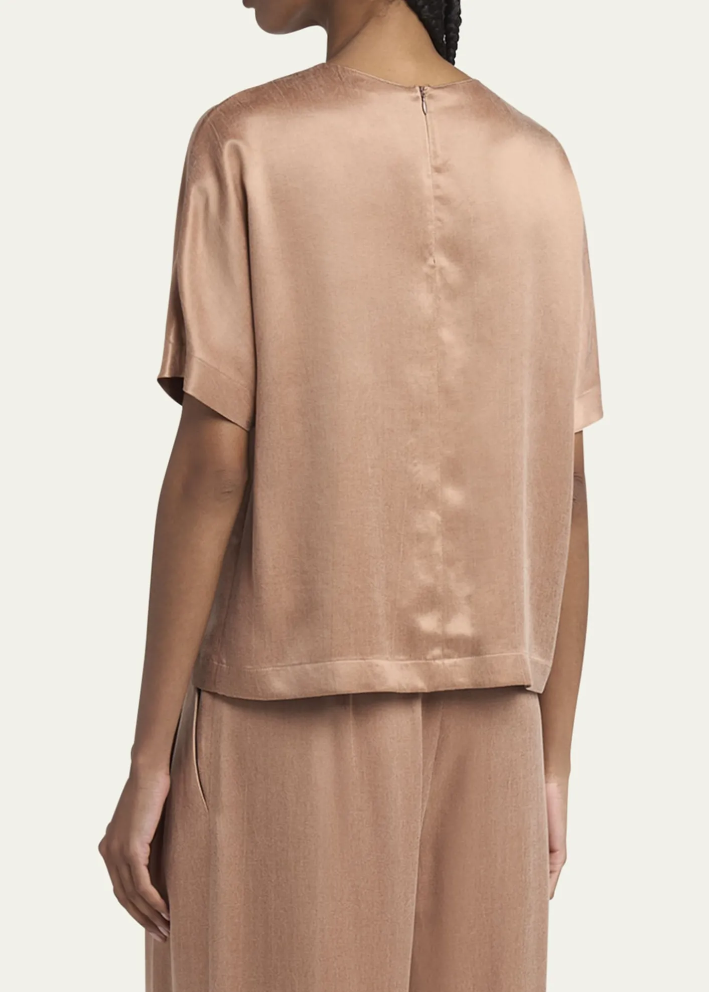 Giorgio ArmaniShort Sleeve Viscose-Blend Top