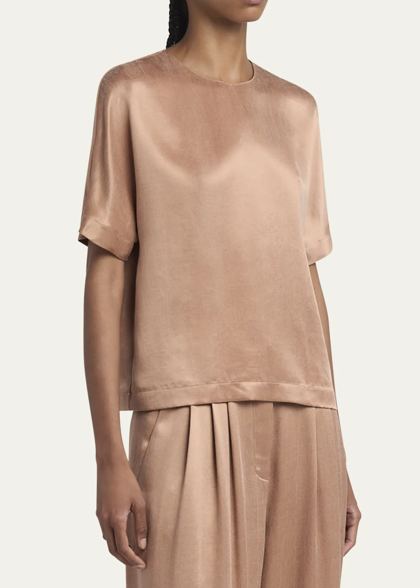 Giorgio ArmaniShort Sleeve Viscose-Blend Top
